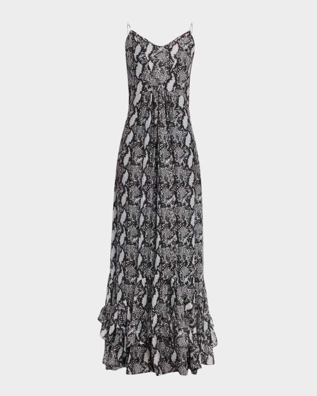 Arouba Knit Ruffled Maxi Dress